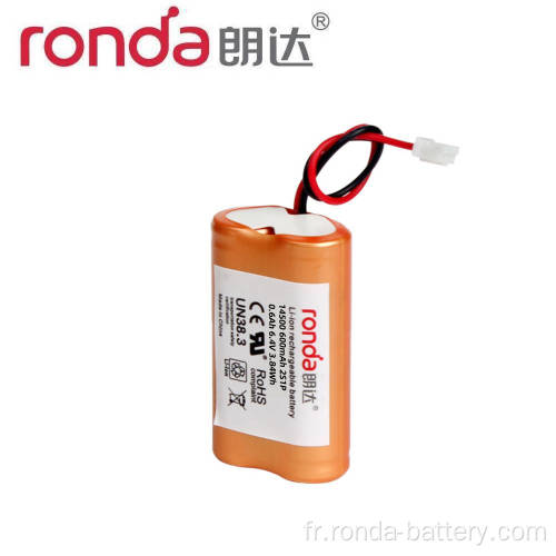 Batterie LIFEPO4 IFR14500 6,4 V 0,6 Ah